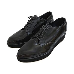 Vincis Bench VTG Black Patent Leather Platform Oxfords‎ Grunge Shoes 23.5 6.5 7